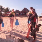 Instructor in briefing meeting before starting snorkeling in Varadero, Cuba