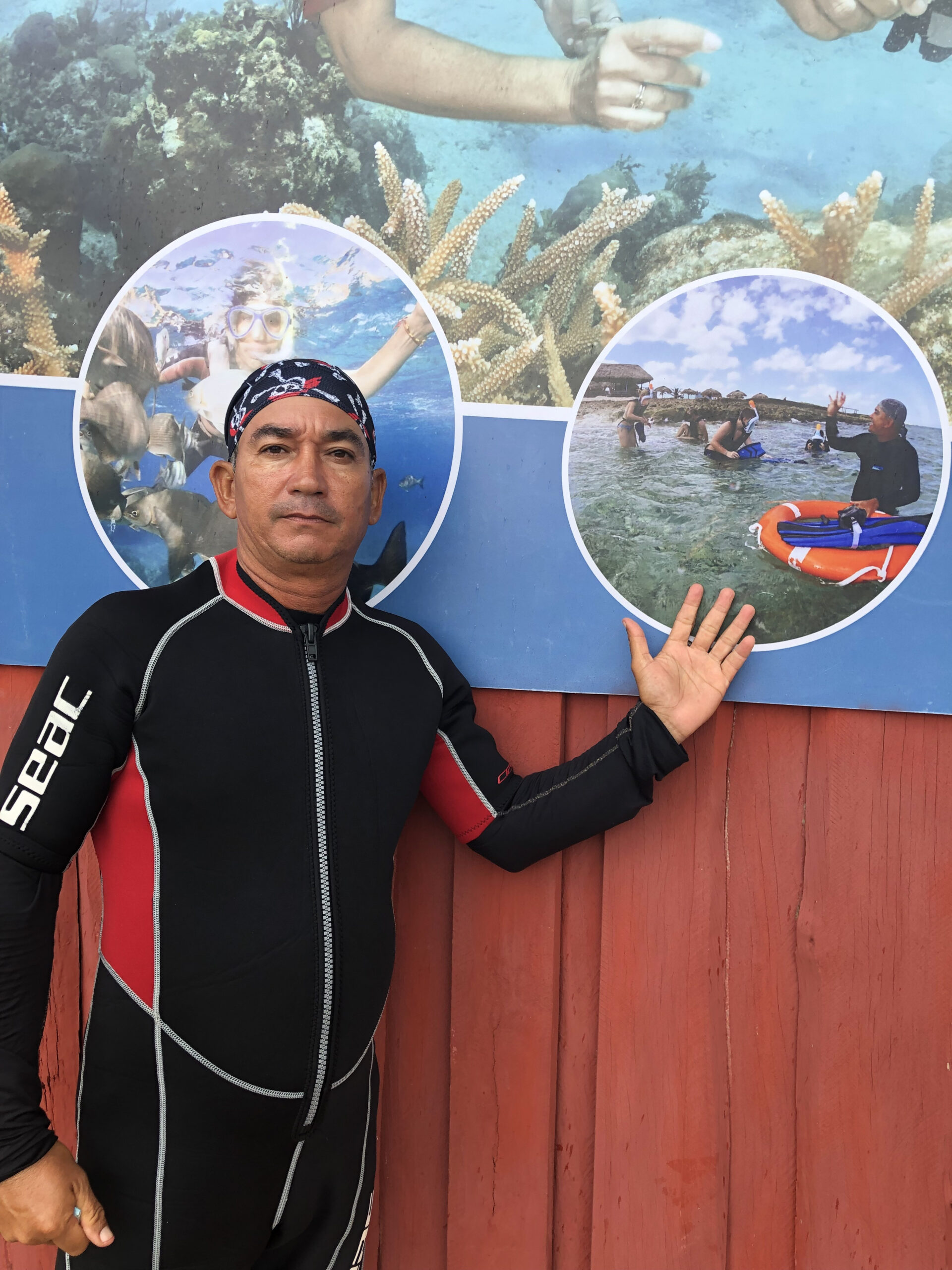 Friendly scuba diving instructor at Scuba Vida in Cuba