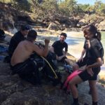 Scuba divers instructor briefing a rescue skills during a Rescue Diver Course in Varadero, Cuba
