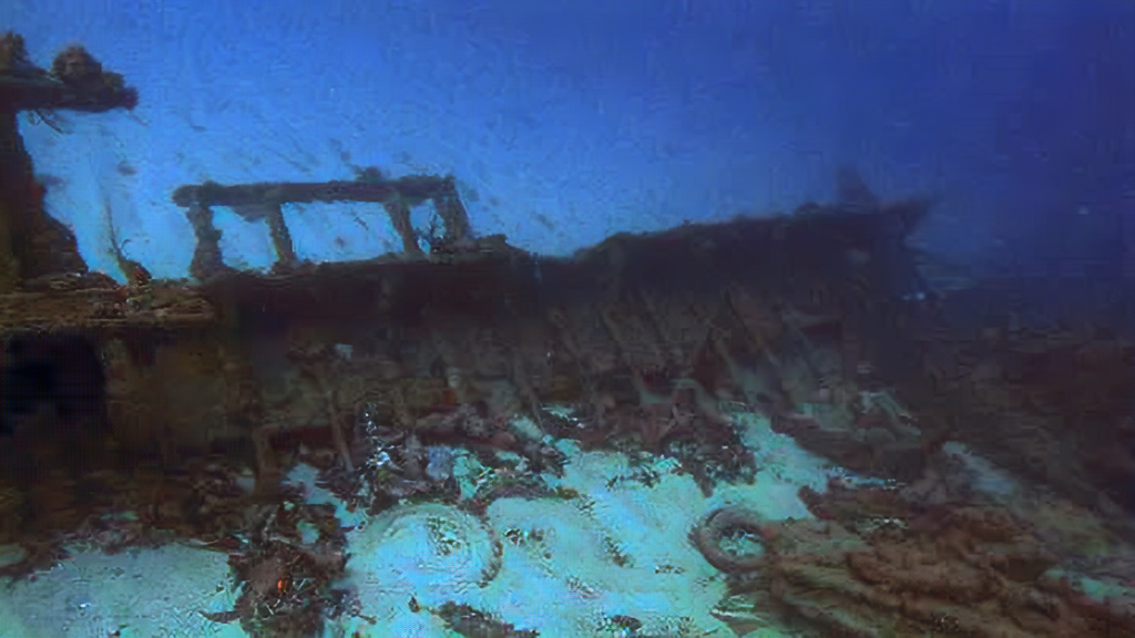 Historic shipwreck covered in marine life off Havana Cuba